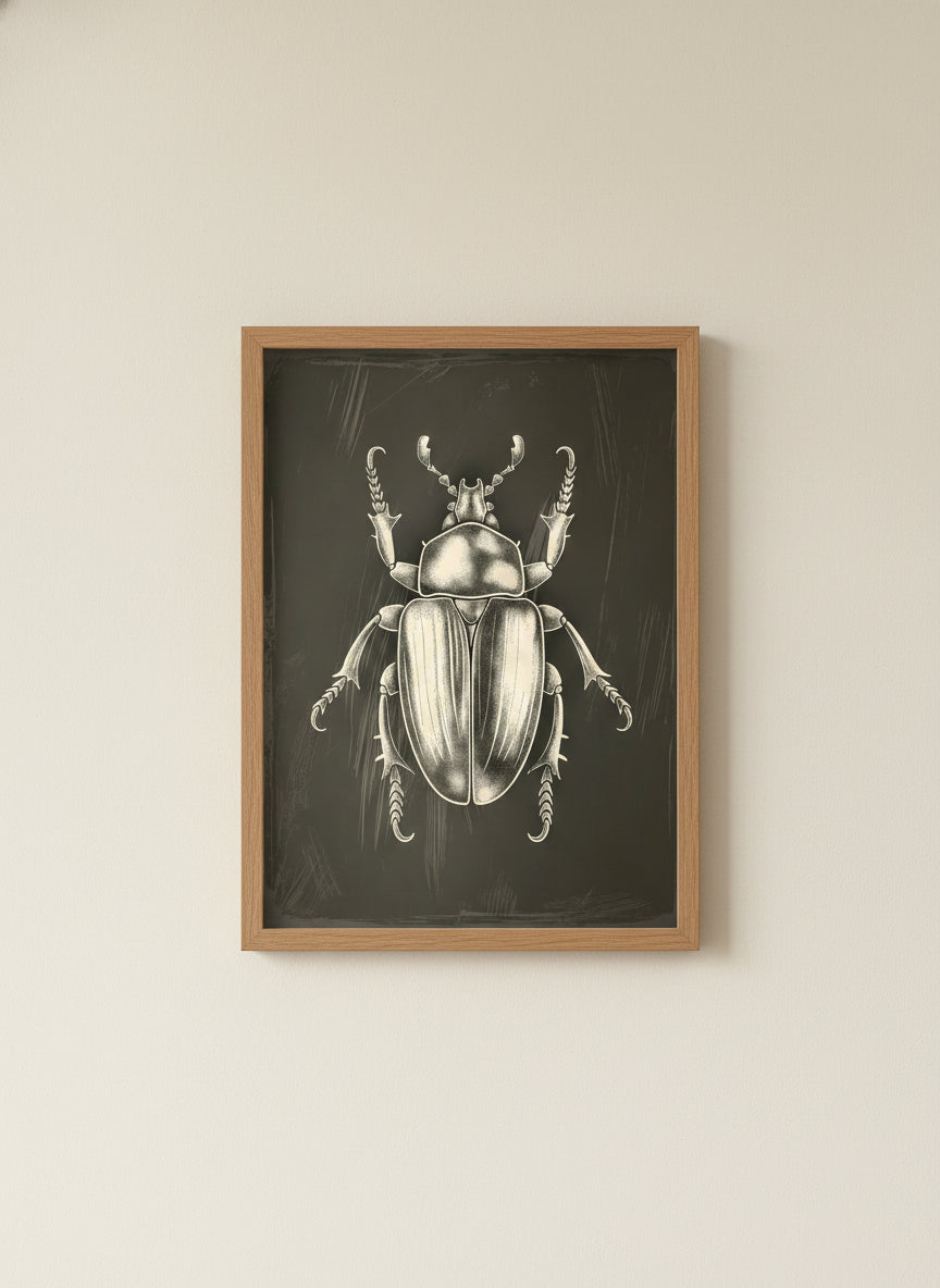 Vintage Beetle Insect Art art print