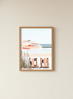 Coastal Beach Chairs Art art print