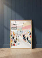 Ski Lift Mountain Art art print
