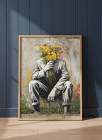 Flower Head Man Street Art art print