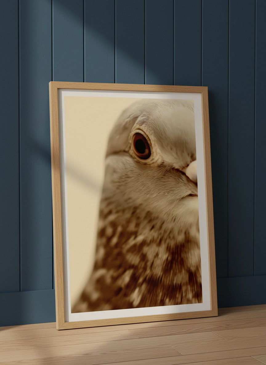 Pigeon Portrait Close Up Photo art print