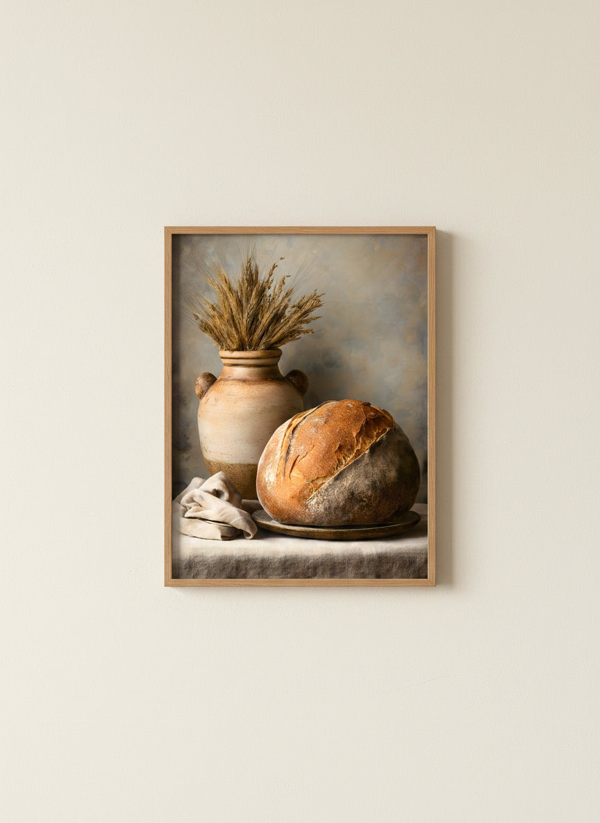 Rustic Bread Still Life Art art print