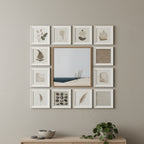 Minimalist Coastal Dune Art art print shown in a square grid gallery putty setting