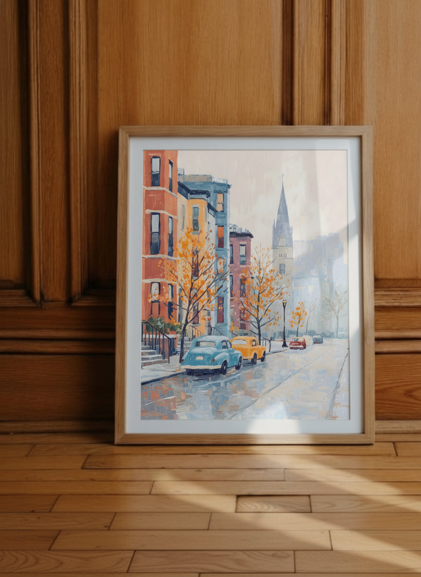 Boston Autumn Street Scene art print