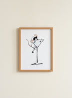 Funny Mouse Martini Art art print