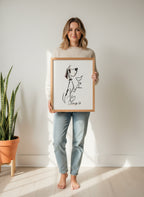 Cocktail Dog Martini Art art print shown in a person holding bright setting