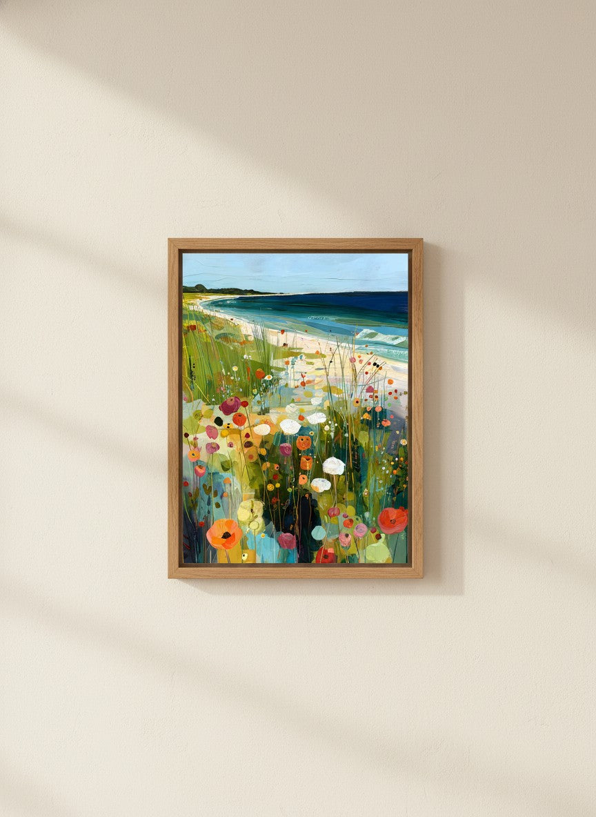 Coastal Wildflower Meadow Art art print