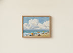 Vintage Summer Beach Scene Art art print