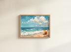 Impressionist Beach Scene Painting art print