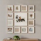 Child Rowing Boat Beavers Art art print shown in a square grid gallery putty setting