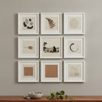 Boy Bear Campfire Art art print shown in a square grid gallery putty setting