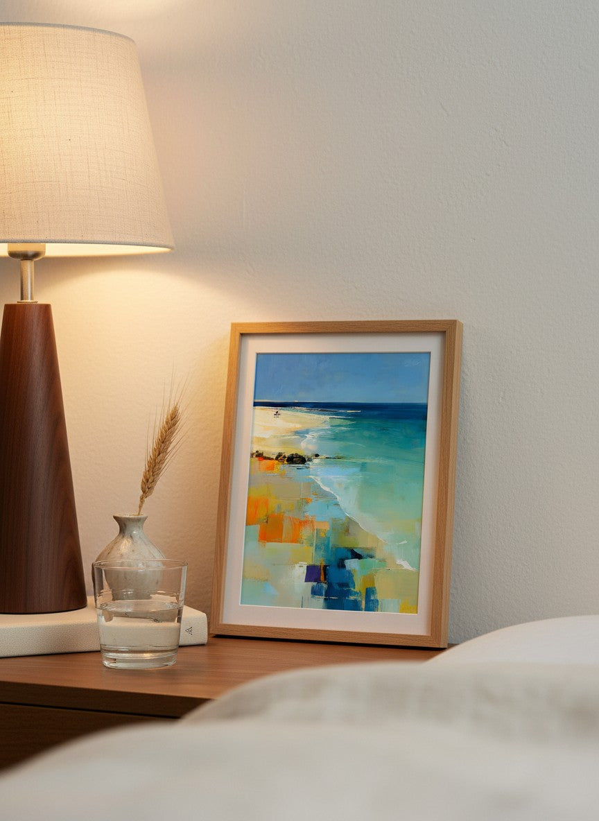 Abstract Coastal Beach Landscape Art art print