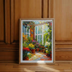 Colorful Greenhouse Conservatory Painting art print