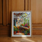Impressionist Greenhouse Interior Art art print
