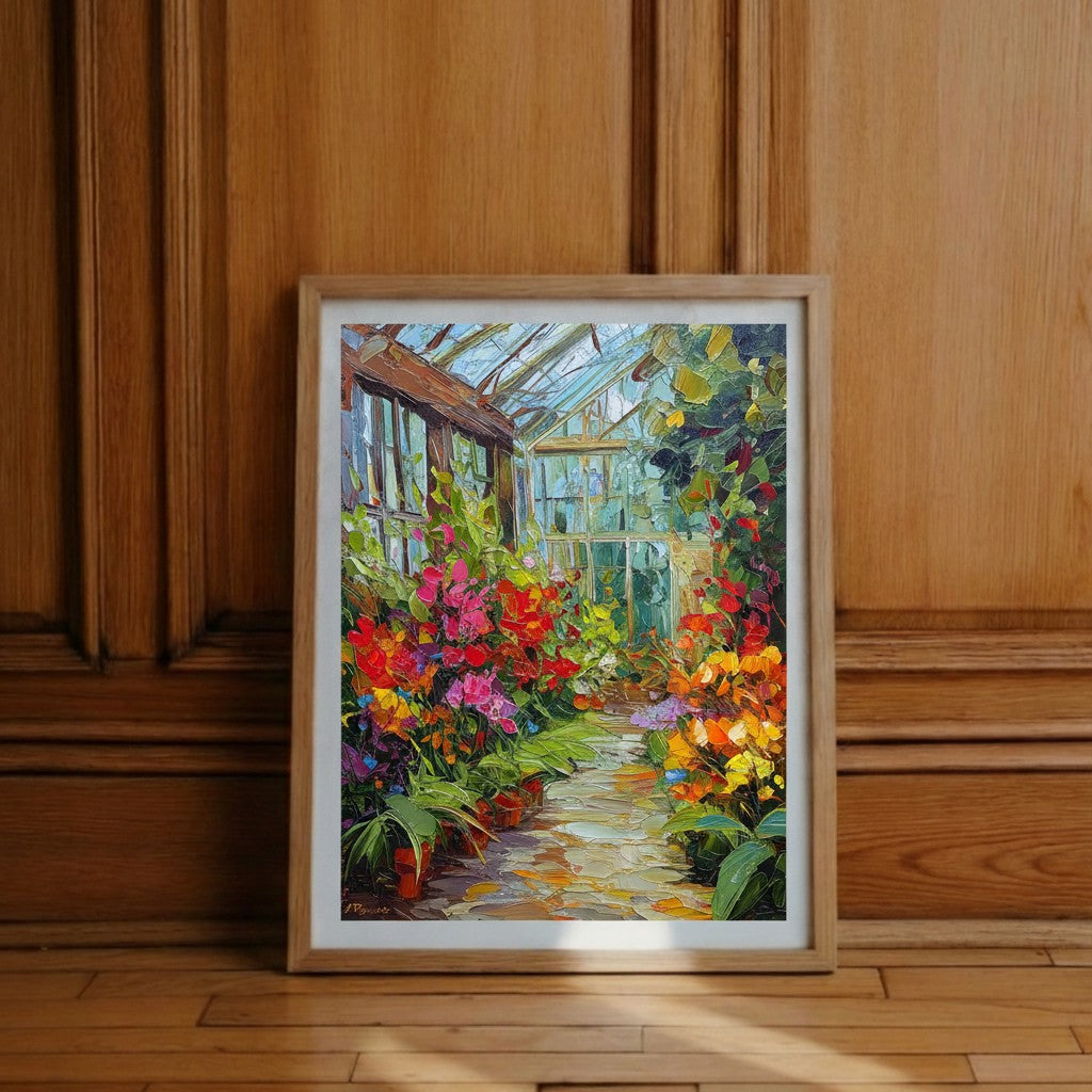 Colorful Greenhouse Floral Painting art print