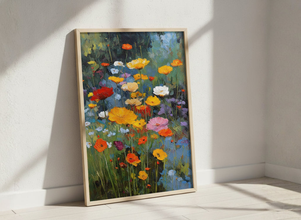 Wildflower Meadow Oil Painting art print