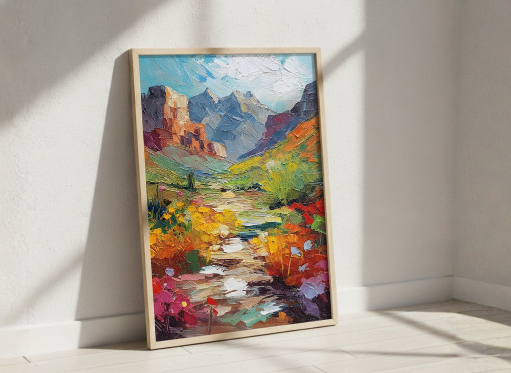 Colorful Canyon Wildflower Landscape art print