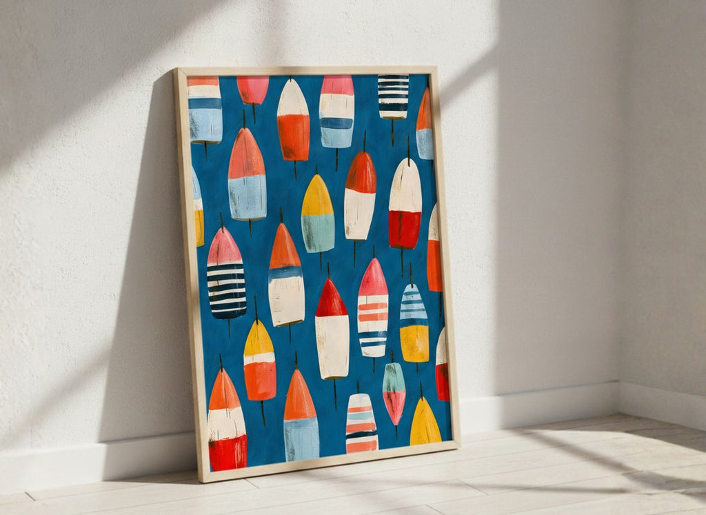 Colorful Nautical Buoy Art art print