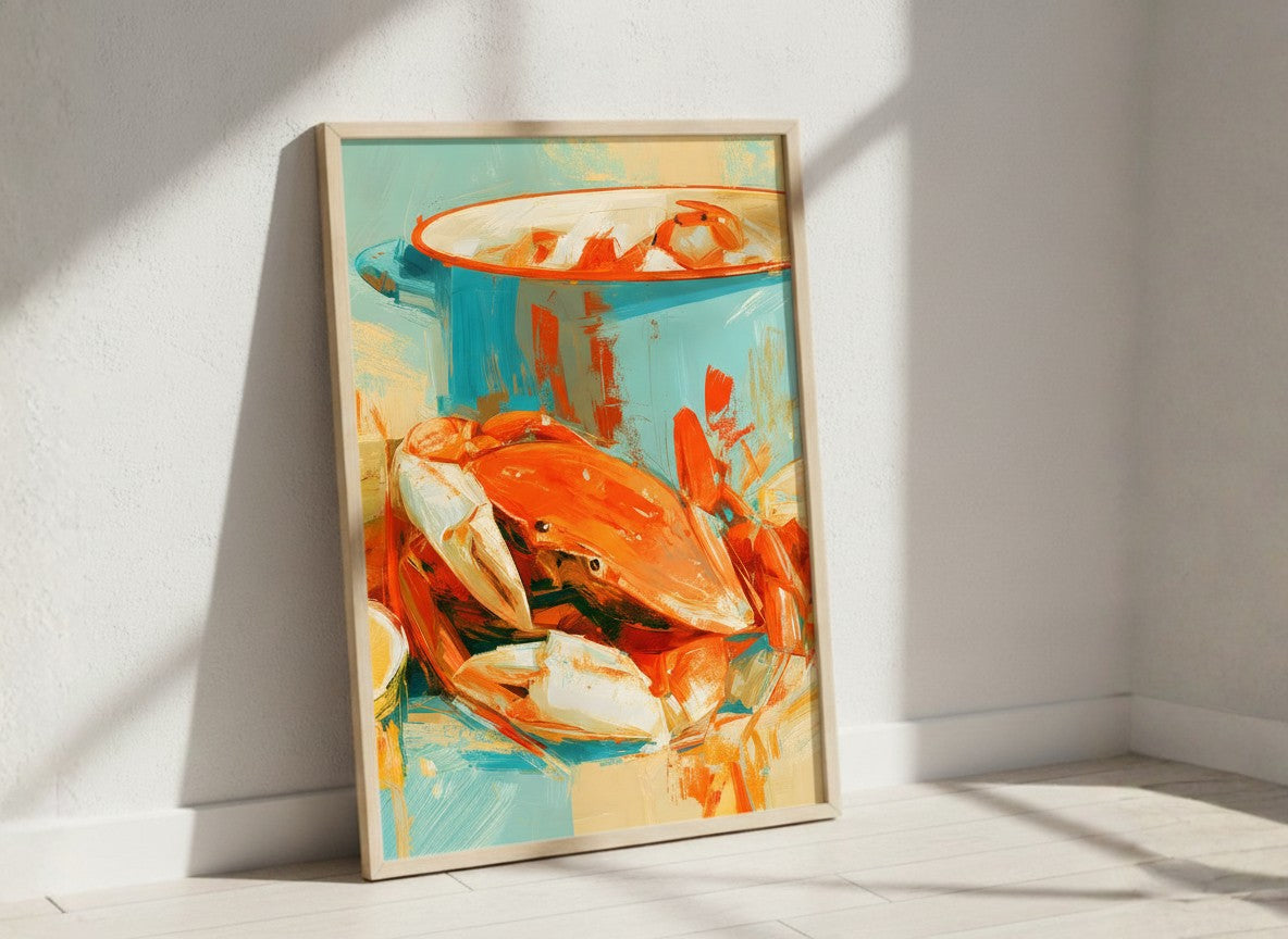Coastal Crab Still Life Art art print