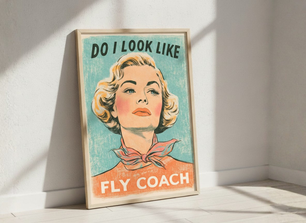 Retro Sassy Woman Poster art print