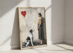Woman Dog Heart Street Art art print