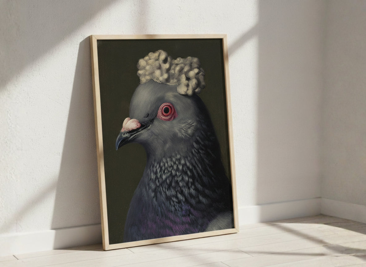Aristocratic Pigeon Portrait Art art print
