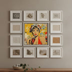 Retro Cola Pop Art art print shown in a square grid gallery putty setting