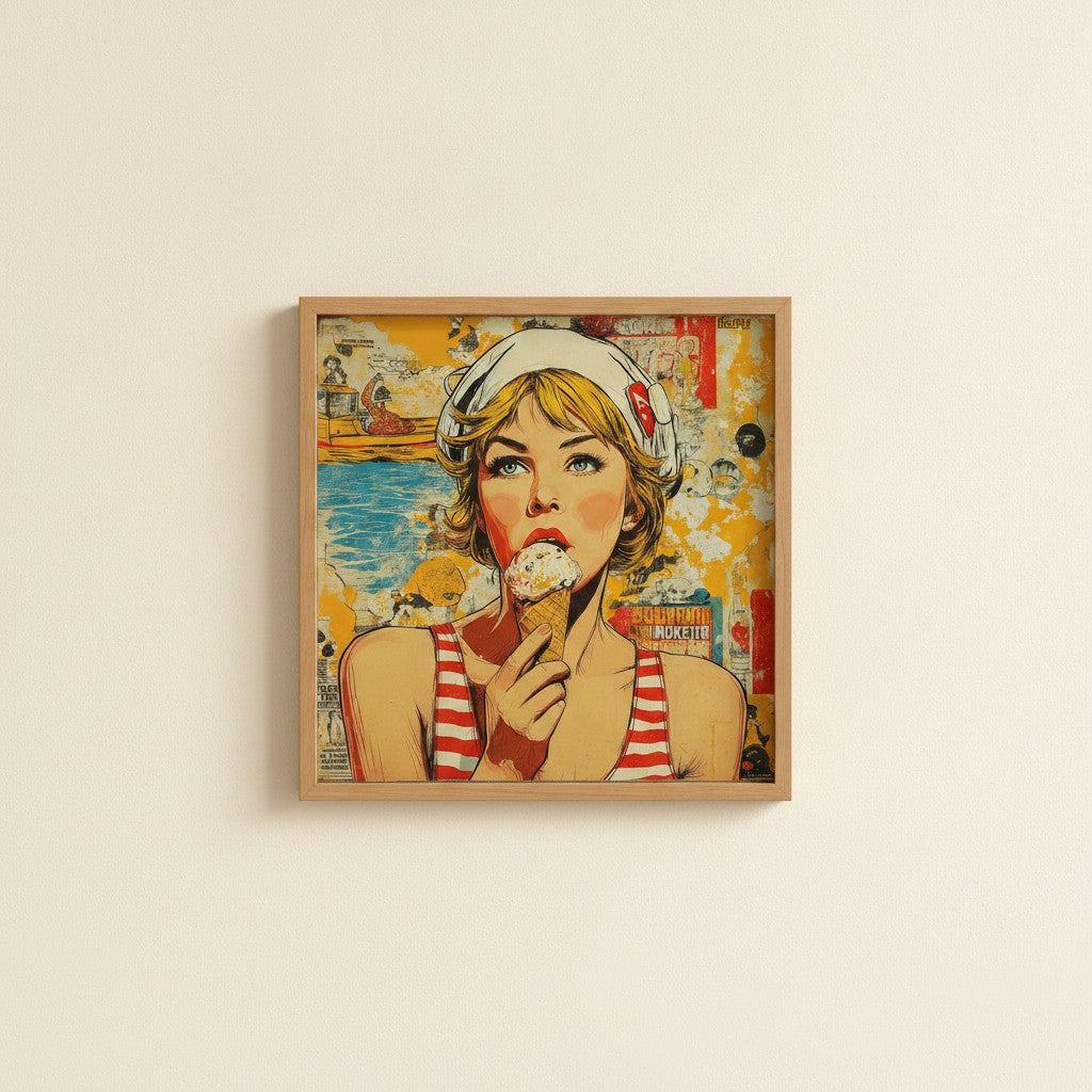 Retro Ice Cream Pop Art art print