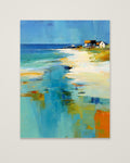 Abstract Coastal Beach House Art as an unframed matte paper print