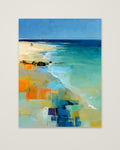 Abstract Coastal Beach Landscape Art as an unframed matte paper print