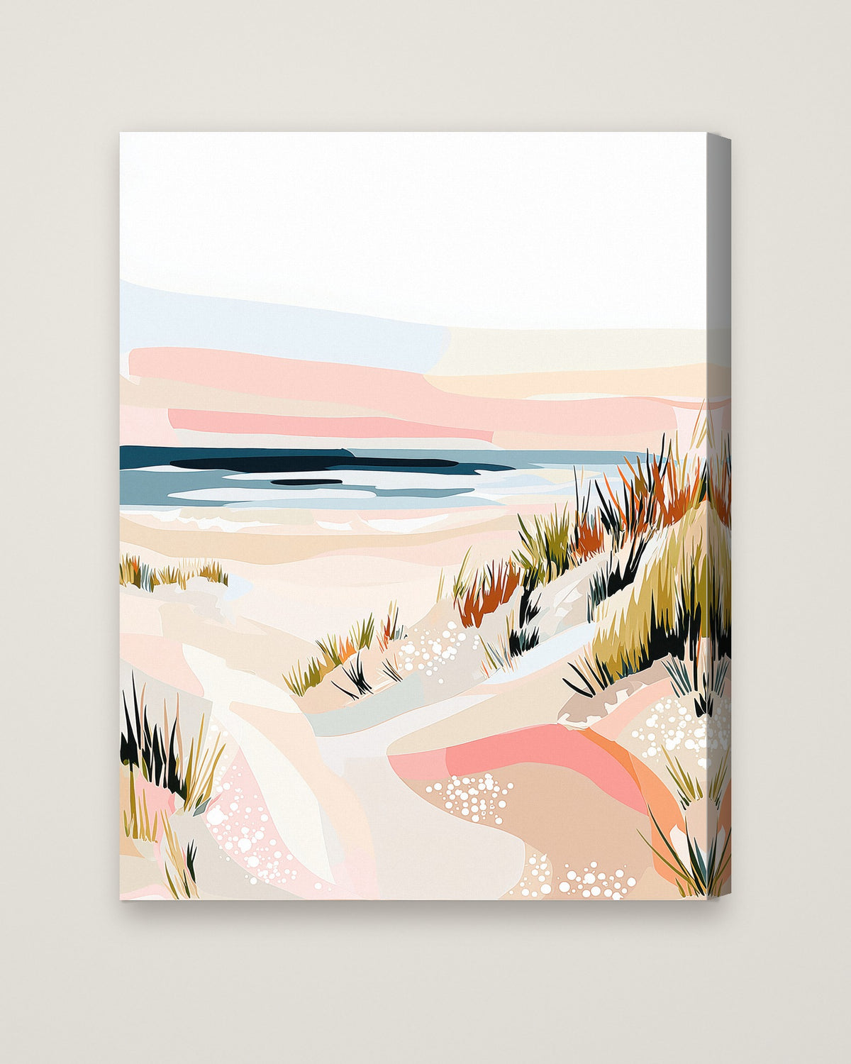 Abstract Coastal Sand Dunes Art as a stretched canvas