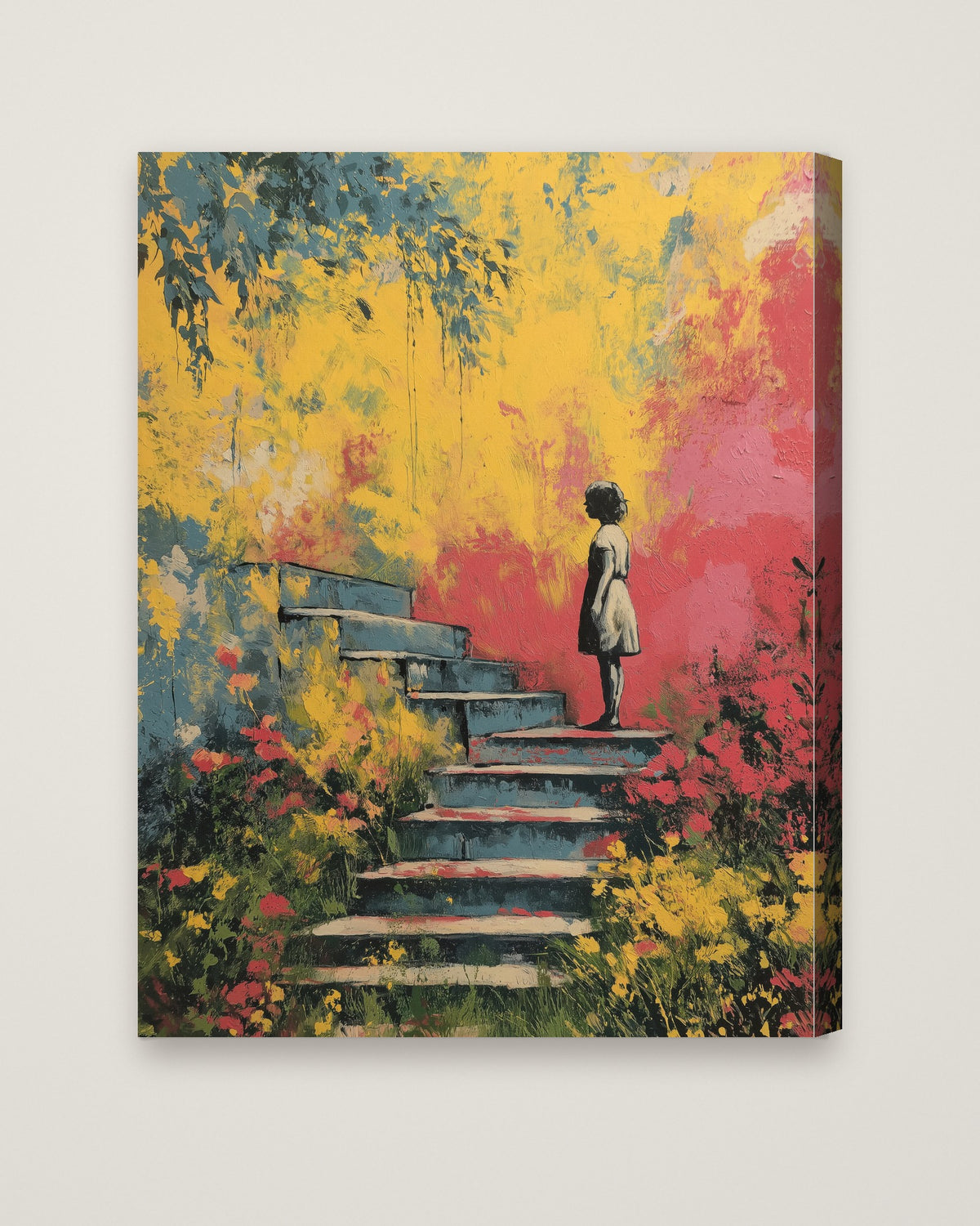 Banksy Inspired Love Street Art as a stretched canvas