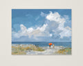 Beach Figures Coastal Painting as an unframed matte paper print