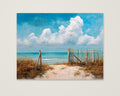 Coastal Beach Path Painting as an unframed matte paper print
