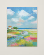 Coastal Wildflower Meadow Landscape as an unframed matte paper print