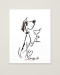 Cocktail Dog Martini Art as an unframed matte paper print