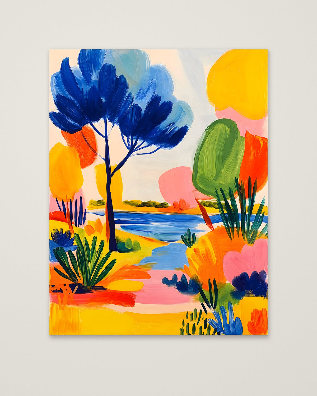 Colorful Abstract Landscape Art as an unframed matte paper print