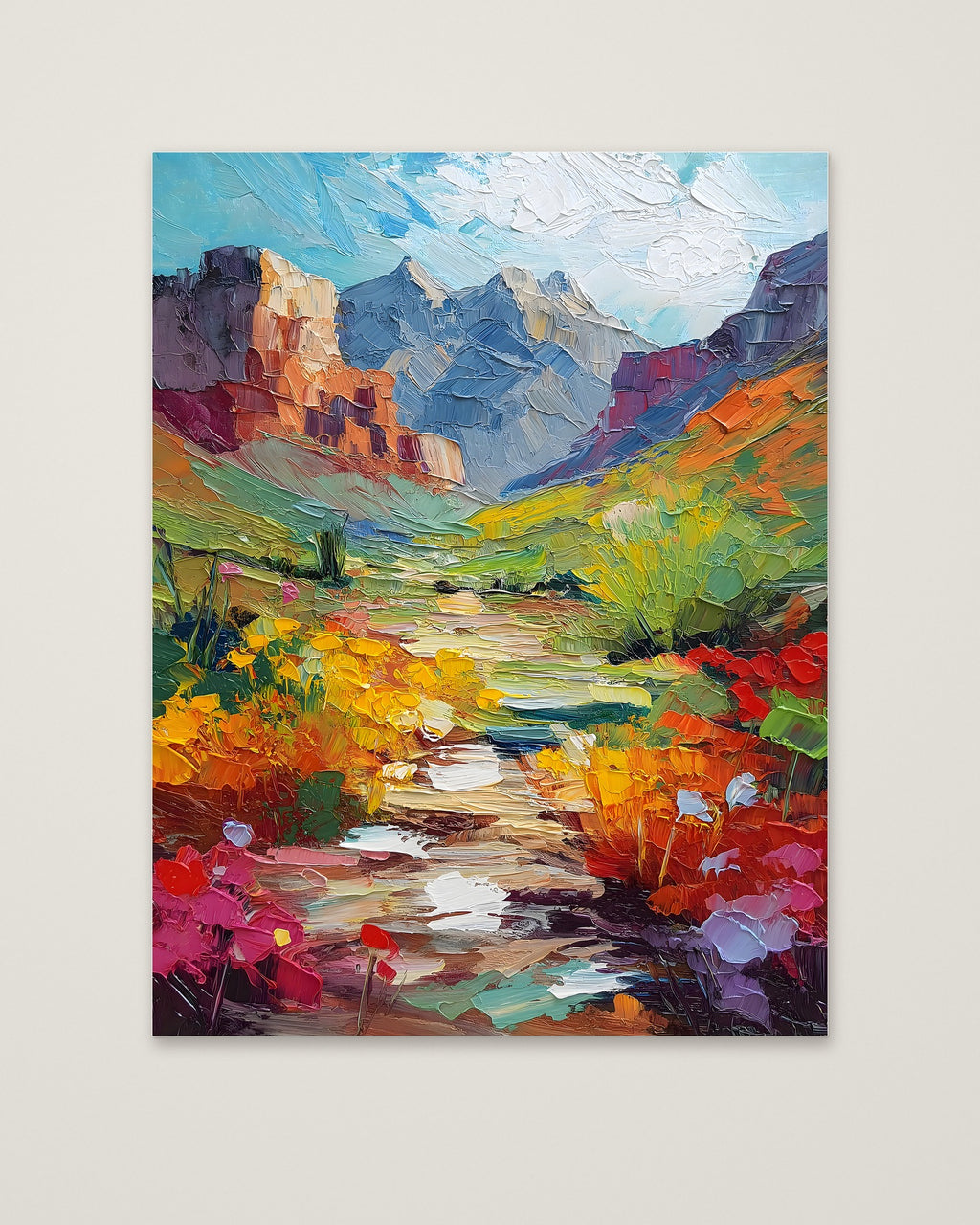 Colorful Canyon Wildflower Landscape as an unframed matte paper print