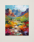 Colorful Canyon Wildflower Landscape as an unframed matte paper print