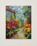 Colorful Greenhouse Floral Painting as an unframed matte paper print