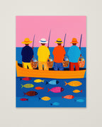 Golden Blooms Folk Art as an unframed matte paper print