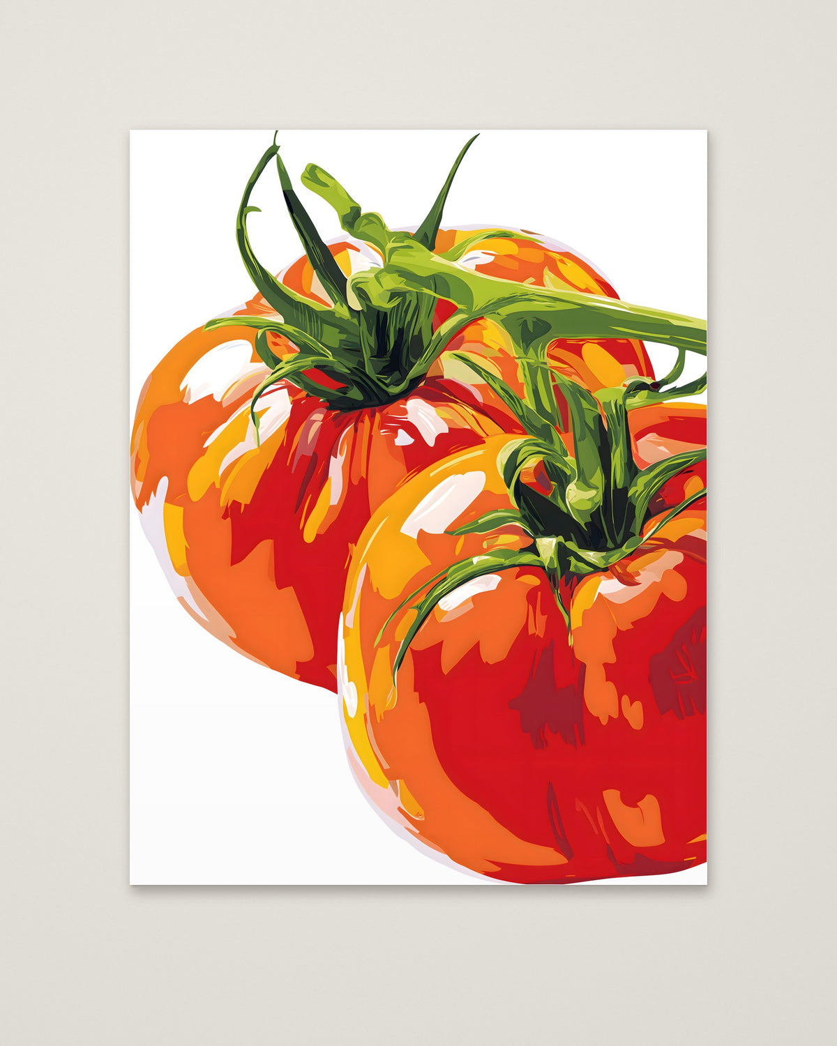 Heirloom Tomato Botanical Art as an unframed matte paper print
