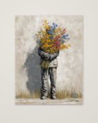 Hidden Bouquet Graffiti Flower Art as an unframed matte paper print