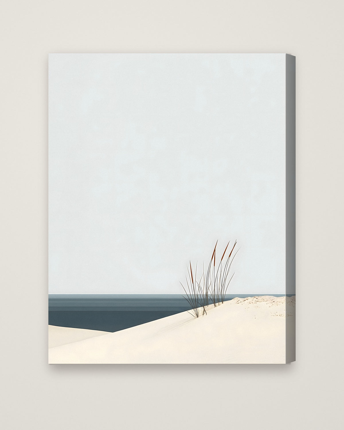 Minimalist Coastal Dune Art as a stretched canvas