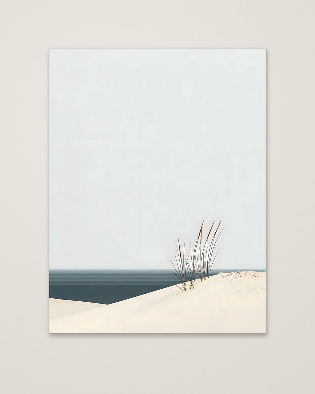 Minimalist Coastal Dune Art as an unframed matte paper print