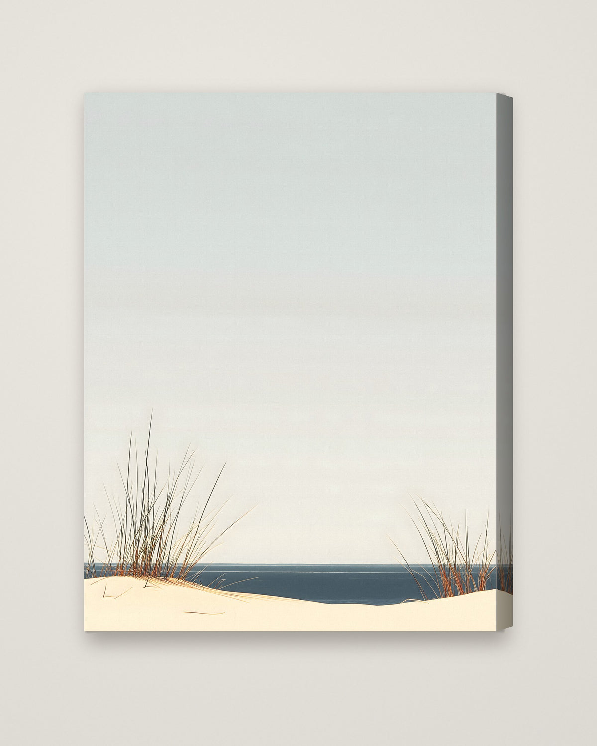 Minimalist Coastal Dune Art as a stretched canvas