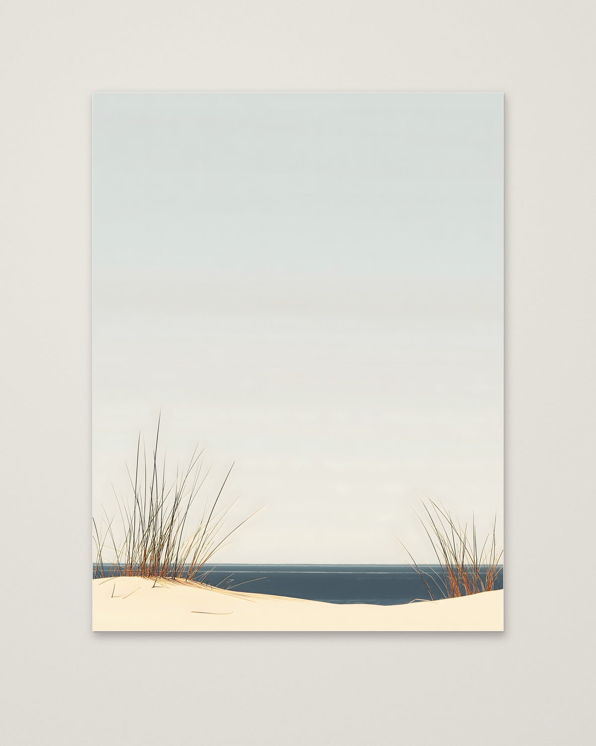 Minimalist Coastal Dune Art as an unframed matte paper print
