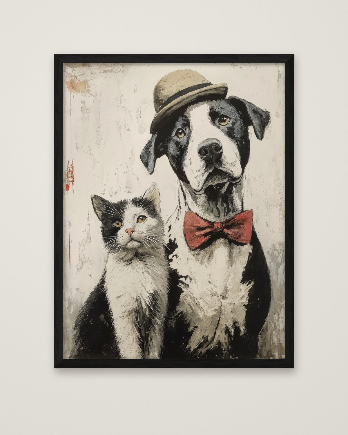 Noir Alley Gentlemen Art in a black frame