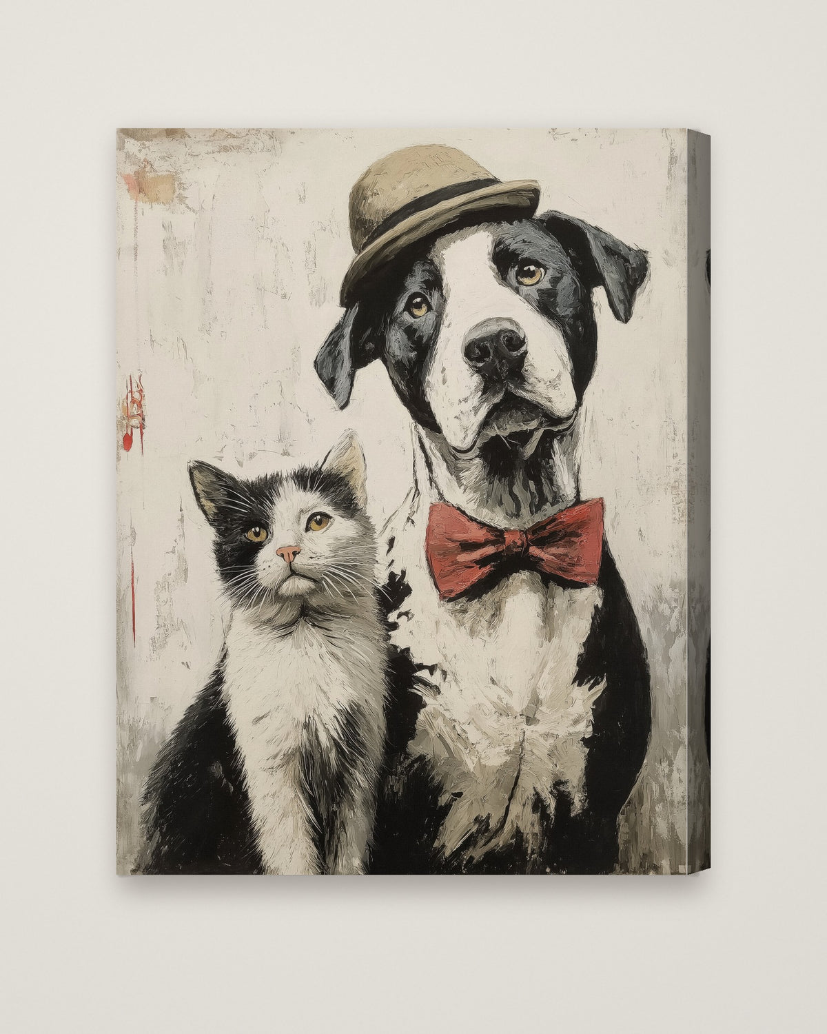Noir Alley Gentlemen Art as a stretched canvas