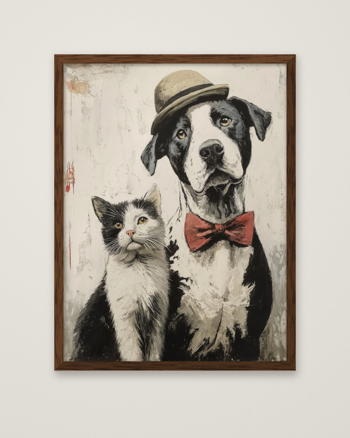 Noir Alley Gentlemen Art in a dark wood frame
